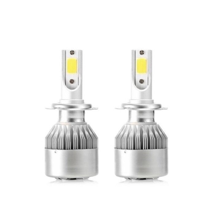 Комплект от 2 крушки SIKS® Led H3, мощност 60W, 12/24V LED, 8000 лумена ...
