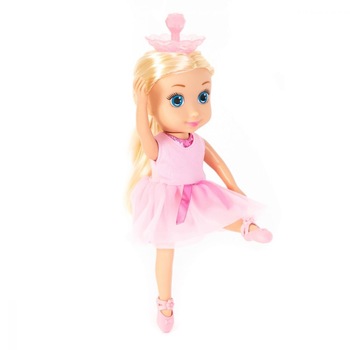 Papusa balerina care danseaza intr-un picior, are muzica si lumini, pentru fete, 30 cm, ATS Papusa balerina care danseaza intr-un picior, are muzica si lumini, pentru fete, 30 cm, ATS
