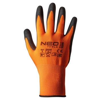 Manusi de lucru,polyester&nitril, 4131X,marimea XL, Neo Manusi de lucru,polyester&nitril, 4131X,marimea XL, Neo