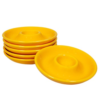 Set 6 suporturi de ou, model farfurie, Cesiro, Ø 12 cm, Galben Floarea Soarelui Set 6 suporturi de ou, model farfurie, Cesiro, Ø 12 cm, Galben Floarea Soarelui