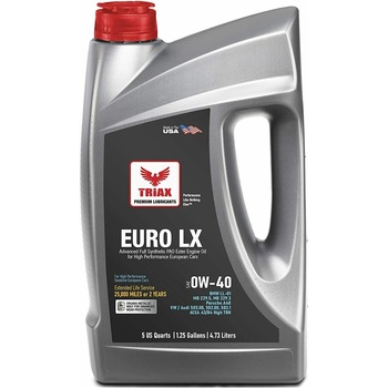 Ulei de Motor Full Sintetic TRIAX EURO LX 0W-40 - Benzina - BMW LL-01 - MB 229.5 - 4.73 l Ulei de Motor Full Sintetic TRIAX EURO LX 0W-40 - Benzina - BMW LL-01 - MB 229.5 - 4.73 l