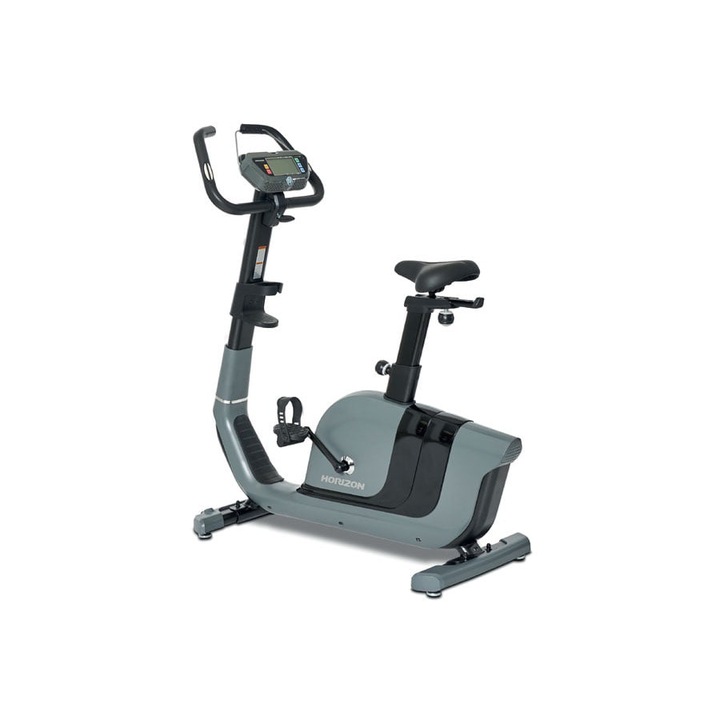 Bicicleta fitness HORIZON COMFORT 2- Greutate utilizator 136kg, Greutate volanta 7kg, 16 nivele rezistenta, 11 programe de antrenament