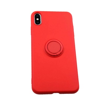 Husa pentru Motorola Moto E7 Power / E7i Power silicone ring magnetic stand rosie Husa pentru Motorola Moto E7 Power / E7i Power silicone ring magnetic stand rosie