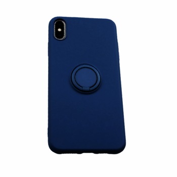 Husa pentru Motorola Moto E7 Power / E7i Power silicone ring magnetic stand albastra Husa pentru Motorola Moto E7 Power / E7i Power silicone ring magnetic stand albastra