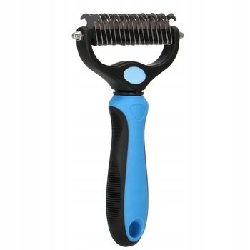 Perie, trimmer, ingrijire caini si pisici, piepten descalcitor, 17+9 dinti, albastru si negru Perie, trimmer, ingrijire caini si pisici, piepten descalcitor, 17+9 dinti, albastru si negru