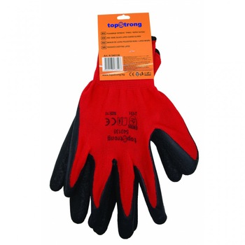 Manusi de protectie acoperite cu latex , marime universala, Topstrong 540138 Manusi de protectie acoperite cu latex , marime universala, Topstrong 540138