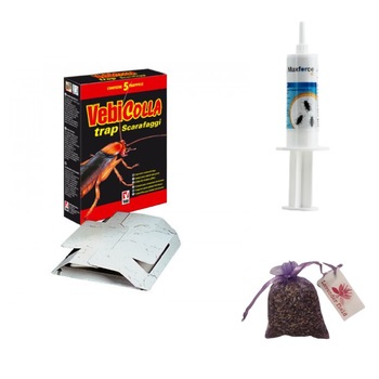 Set Insecticid gel Max Force 20 gr si 5 x capcane profesionale Vebicolla, anti gandaci de bucatarie si canalizare si Saculet lavanda LF 10 gr Set Insecticid gel Max Force 20 gr si 5 x capcane profesionale Vebicolla, anti gandaci de bucatarie si canalizare si Saculet lavanda LF 10 gr