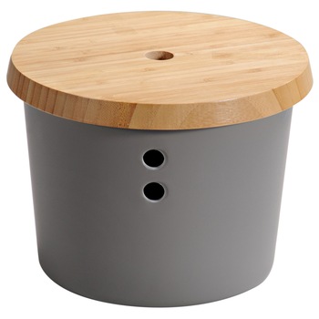 Cutie depozitare legume din melamina cu capac de bambus, 5.4L, Kesper Cutie depozitare legume din melamina cu capac de bambus, 5.4L, Kesper