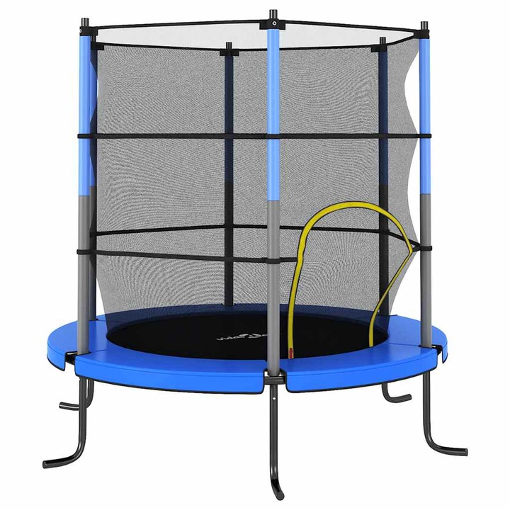 vidaXL kerek kék trambulin védőhálóval 140 x 160 cm 92954