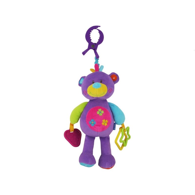 Jucarie cu vibratii pentru carucior-Baby Mix Ursulet 12599BM, Mov