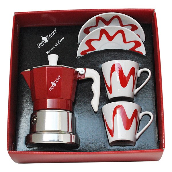 Espressor Top Moka, 2 cesti, 2 farfurii, 1 set