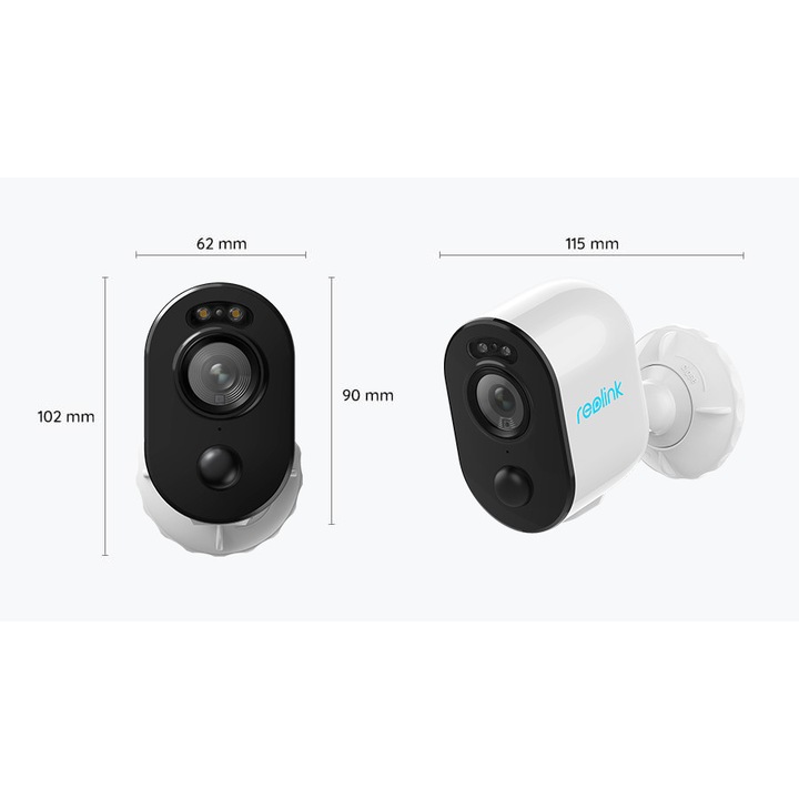 Reolink Argus 3 térfigyelő kamera napelemmel, újratölthető akkumulátorral, WIFI-vel, színes éjjellátóval és LED reflektorral, Micro SD kártya foglalattal, 1080p Full HD felbontással, mozgásérzékelővel