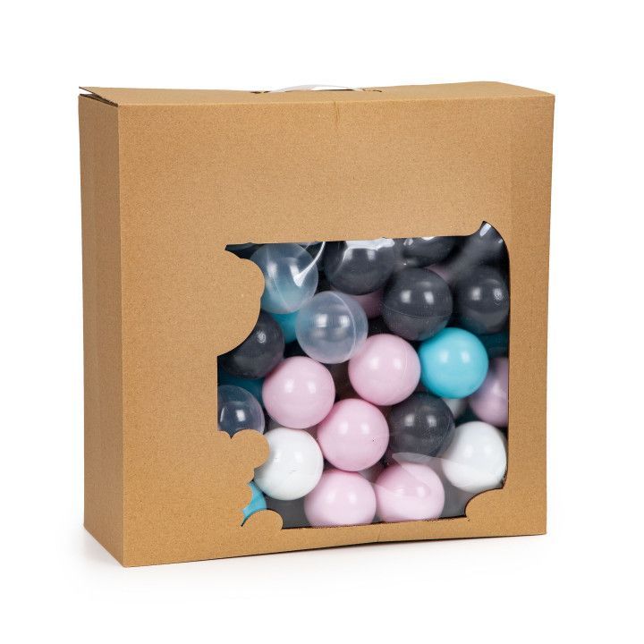 Set 100 buc mingi colorate pentru cort, diametru 6 cm, finisaje atente