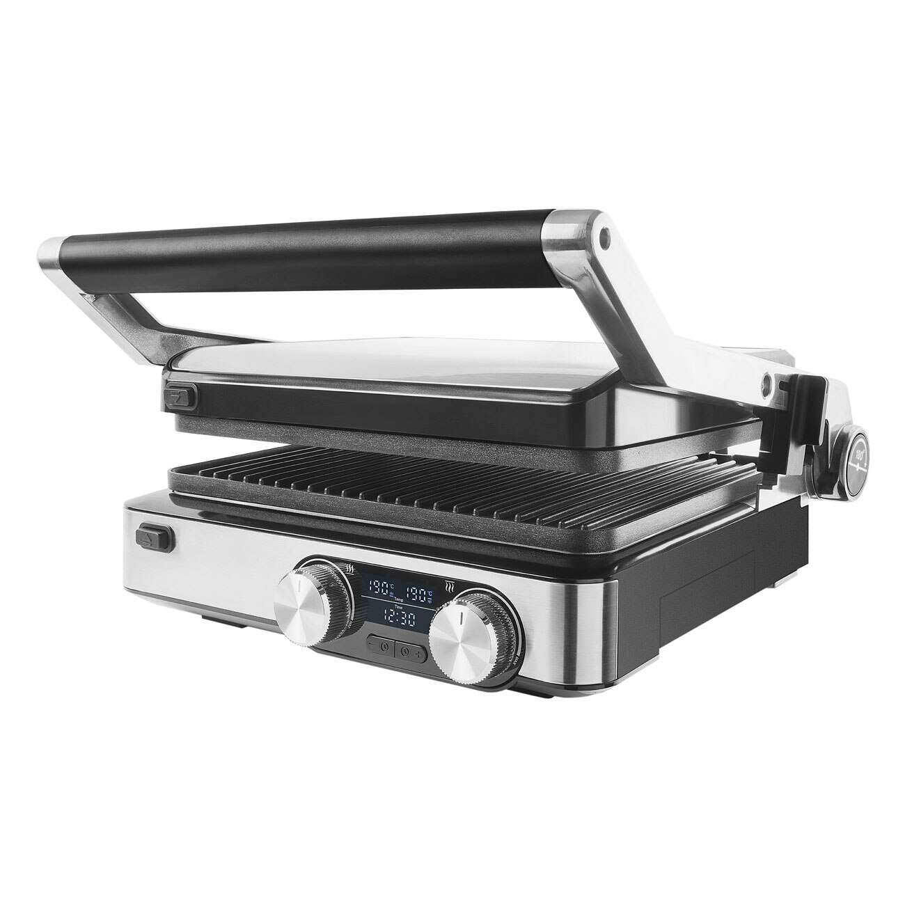 Gratar electric Philco PHGR 7000, 2000 W, placi detasabile, control temperatura, afisaj LED, inox