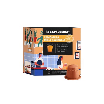 Set 10 capsule ceai de Musetel cu Miere si Portocale, compatibile Nespresso, La Capsuleria Set 10 capsule ceai de Musetel cu Miere si Portocale, compatibile Nespresso, La Capsuleria