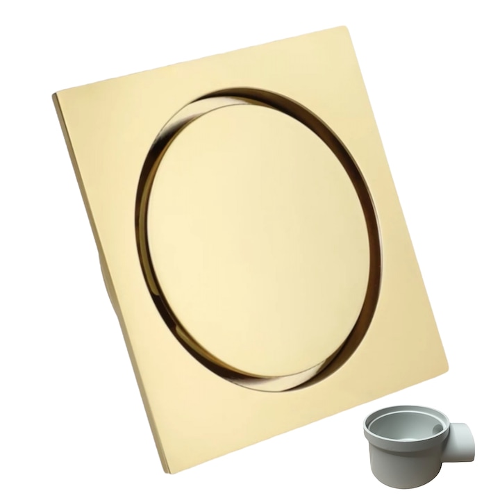 Sifon de pardoseala auriu 100x100 mm , Top Ceramic 13G