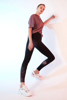 LC WAIKIKI, Colanti cu imprimeu abstract, Negru LC WAIKIKI, Colanti cu imprimeu abstract, Negru