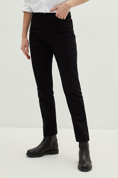 LC WAIKIKI, Pantaloni crop drepti, Negru LC WAIKIKI, Pantaloni crop drepti, Negru