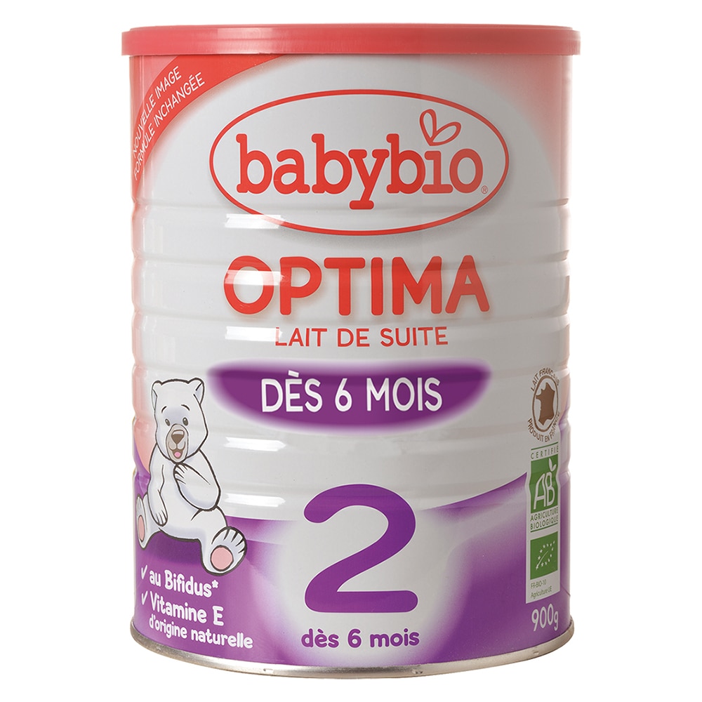 Lapte praf Babybio Optima, 900 g, de la 6 luni