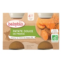 Piure Babybio de cartofi dulci, 2 x 130 g, de la 4 luni