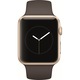 Apple Watch 1 okosóra, 42 mm, Arany alumíniumtok, Kakaószínű sportszíj