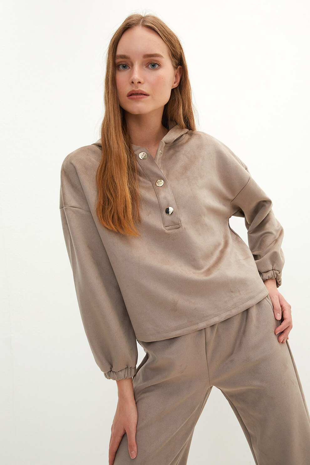 LC WAIKIKI, Hanorac cu maneci cazute, Maro camel