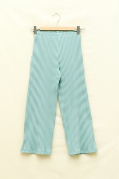 LC WAIKIKI, Pantaloni cu croiala ampla si aspect striat, Albastru pastel