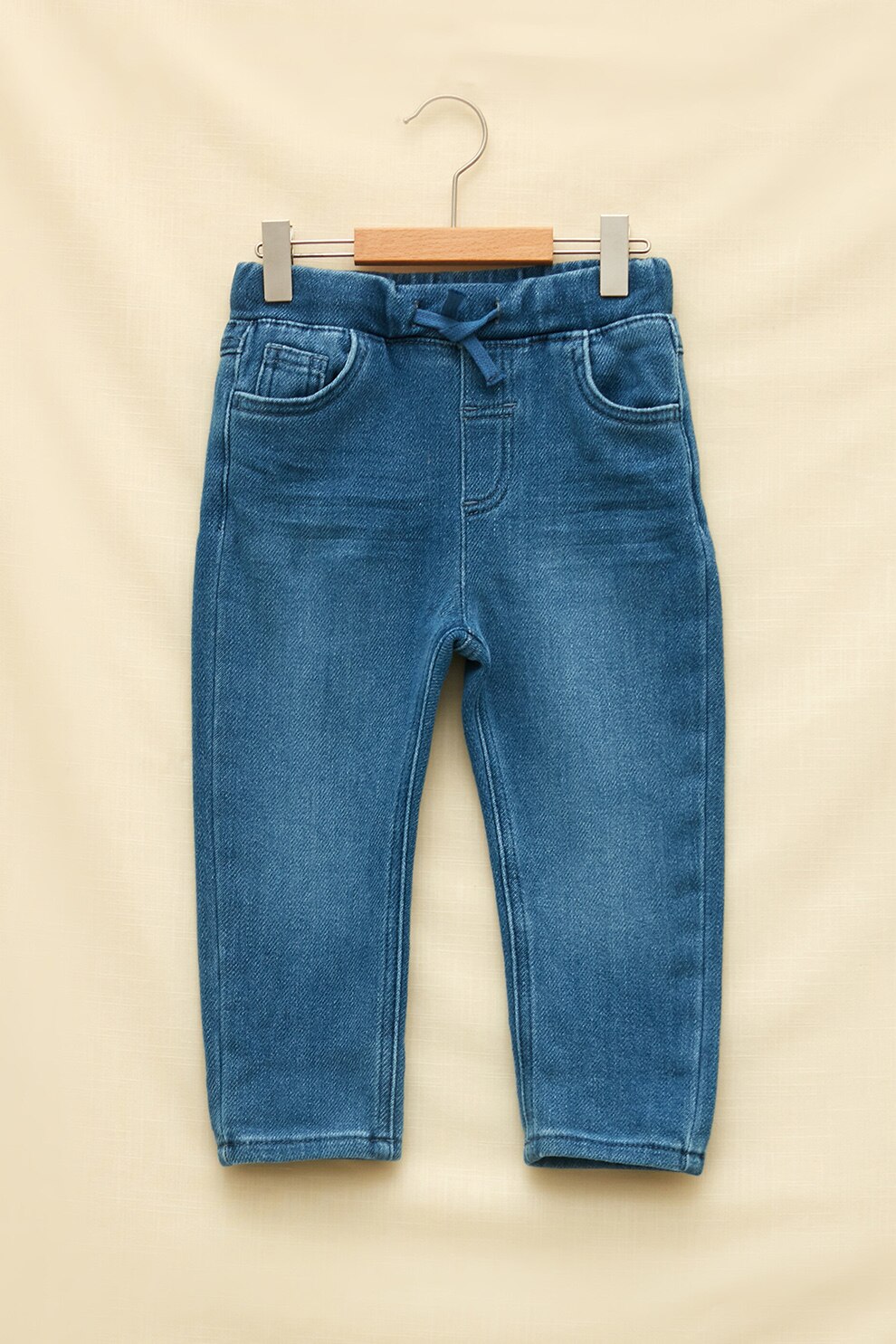 LC WAIKIKI, Blugi mom fit cu aspect decolorat, Albastru inchis