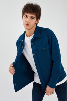 LC WAIKIKI, Camasa regular fit cu buzunare aplicate, Albastru inchis LC WAIKIKI, Camasa regular fit cu buzunare aplicate, Albastru inchis