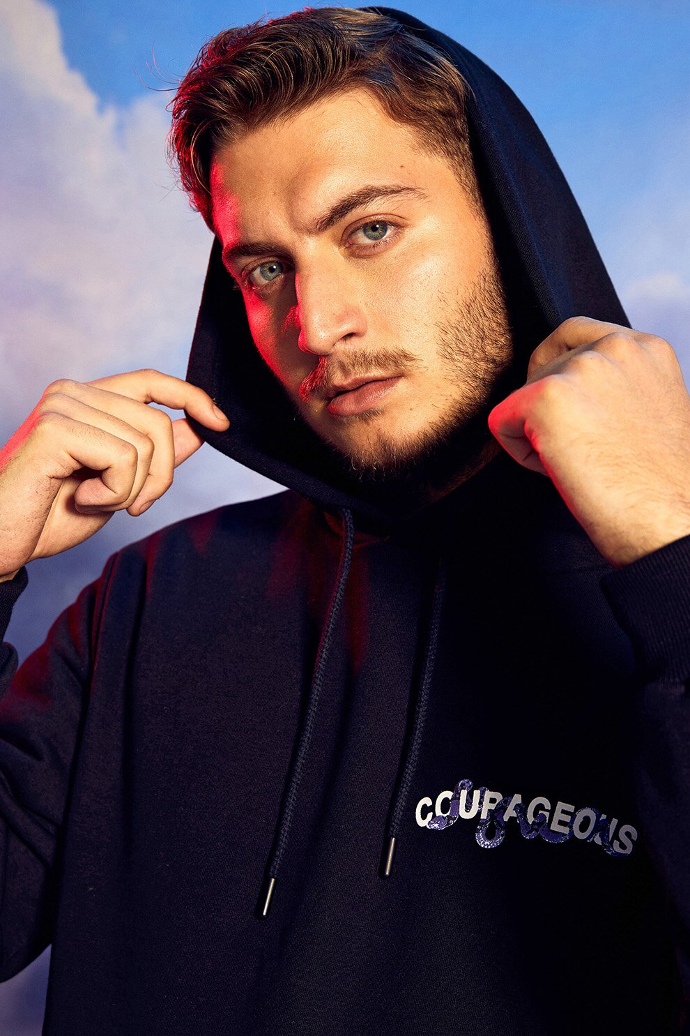 LC WAIKIKI, Hanorac cu snur si imprimeu text, Negru