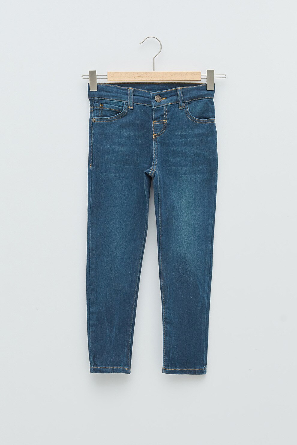 LC WAIKIKI, Blugi skinny cu talie medie, Albastru inchis