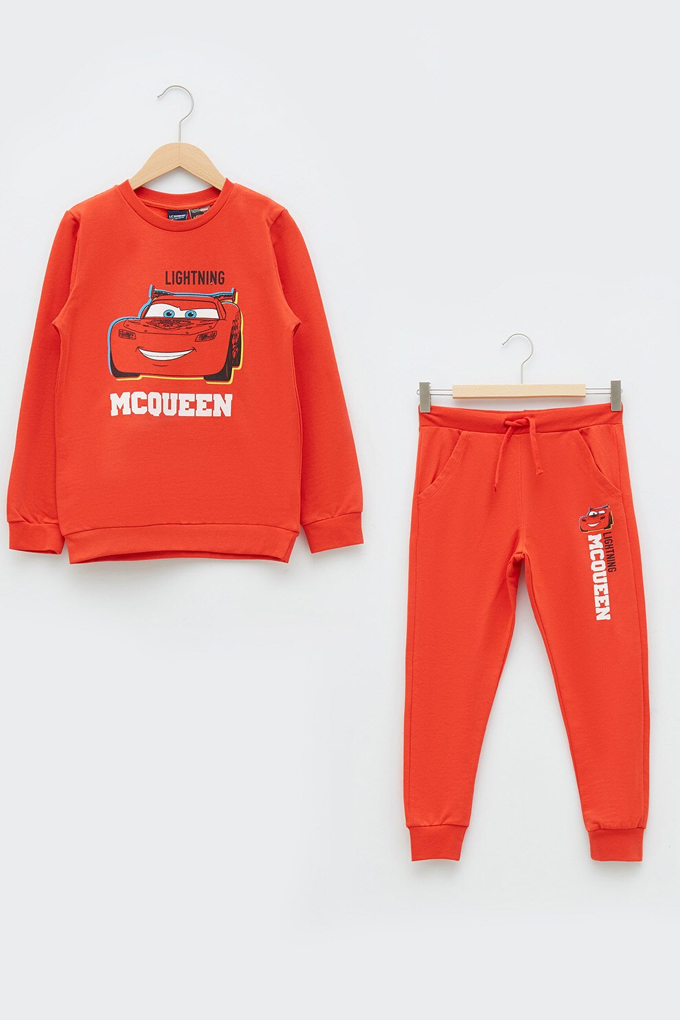 LC WAIKIKI, Set de bluza sport si pantaloni sport - 2 piese, Corai