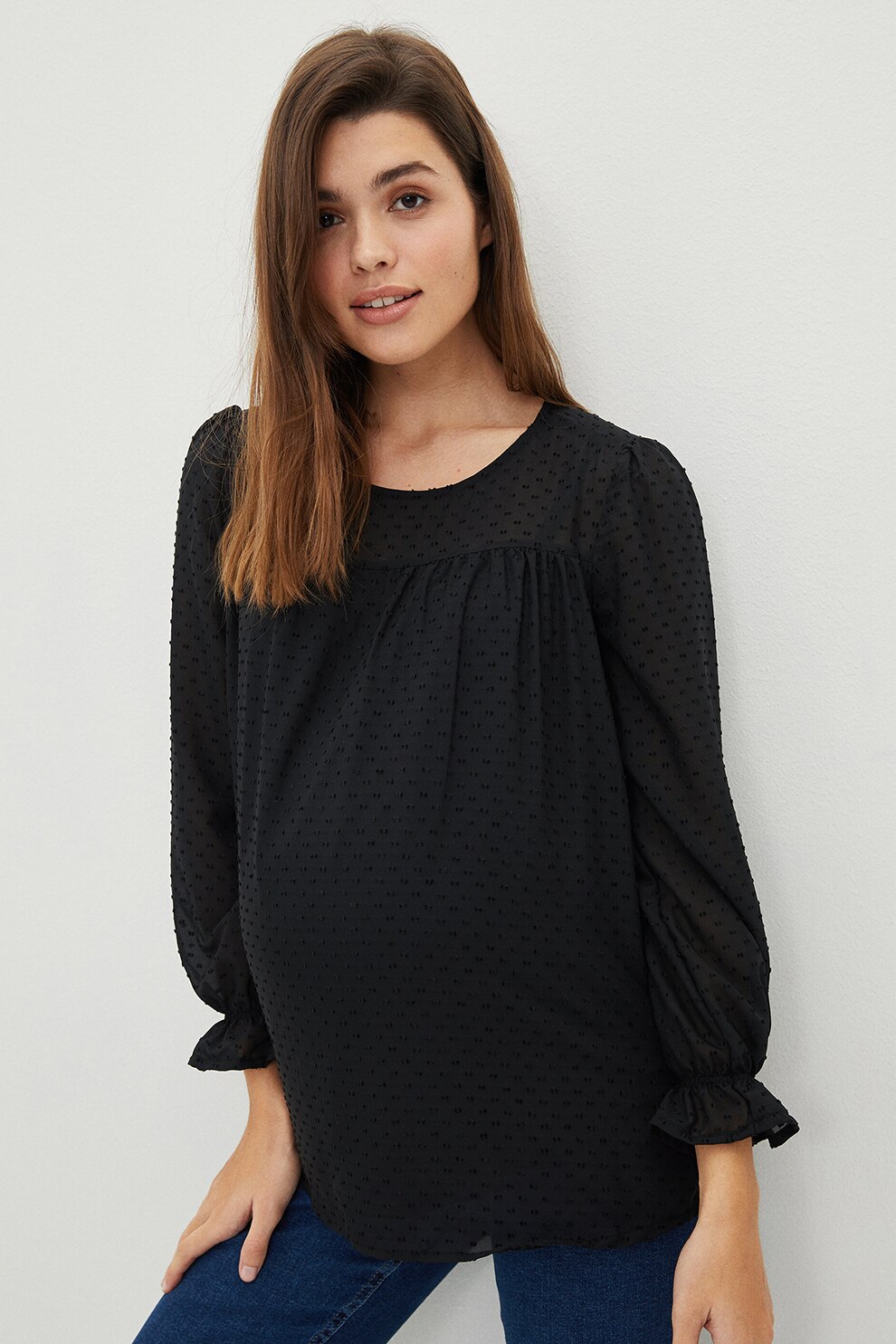 LC WAIKIKI, Bluza vaporoasa pentru gravide, Negru