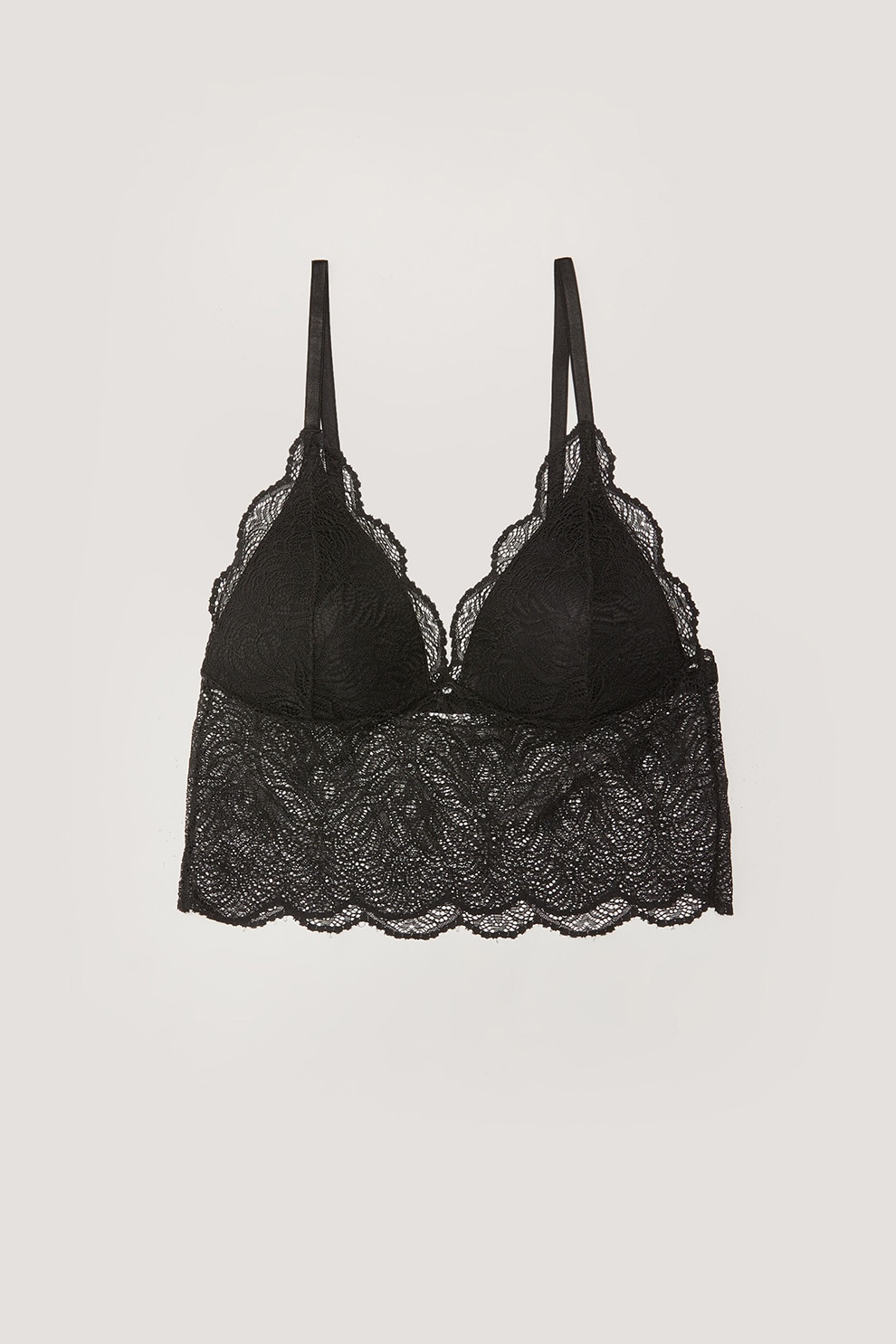 LC WAIKIKI, Sutien de dantela cu bretele ajustabile, Negru