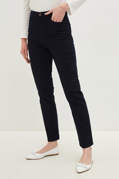 LC WAIKIKI, Pantaloni drepti cu talie medie, Negru, L LC WAIKIKI, Pantaloni drepti cu talie medie, Negru, L