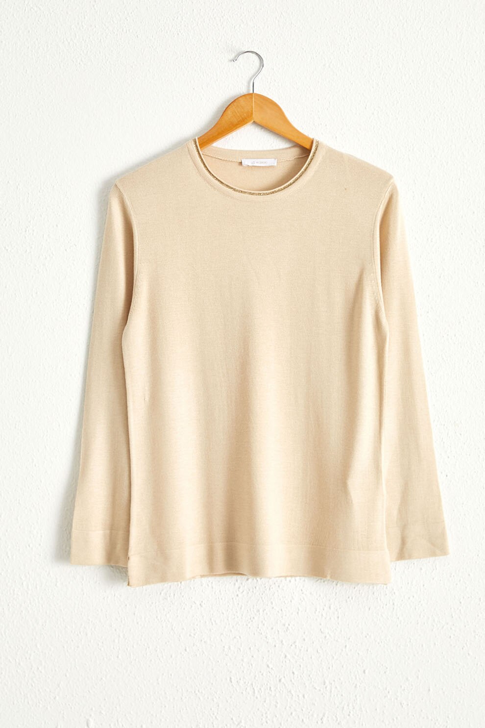 LC WAIKIKI, Pulover tricotat fin, Maro nisip, 2XL