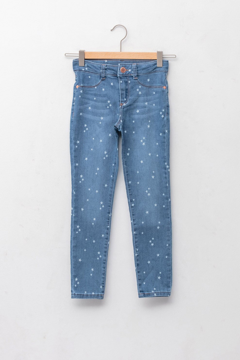 LC WAIKIKI, Blugi skinny cu imprimeu grafic, Albastru, 122 CM