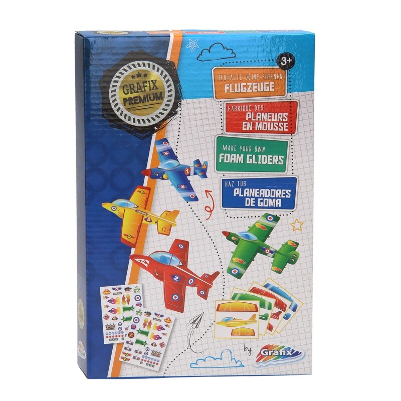 Set de constructie construieste singur un planor, 8 piese, Grafix