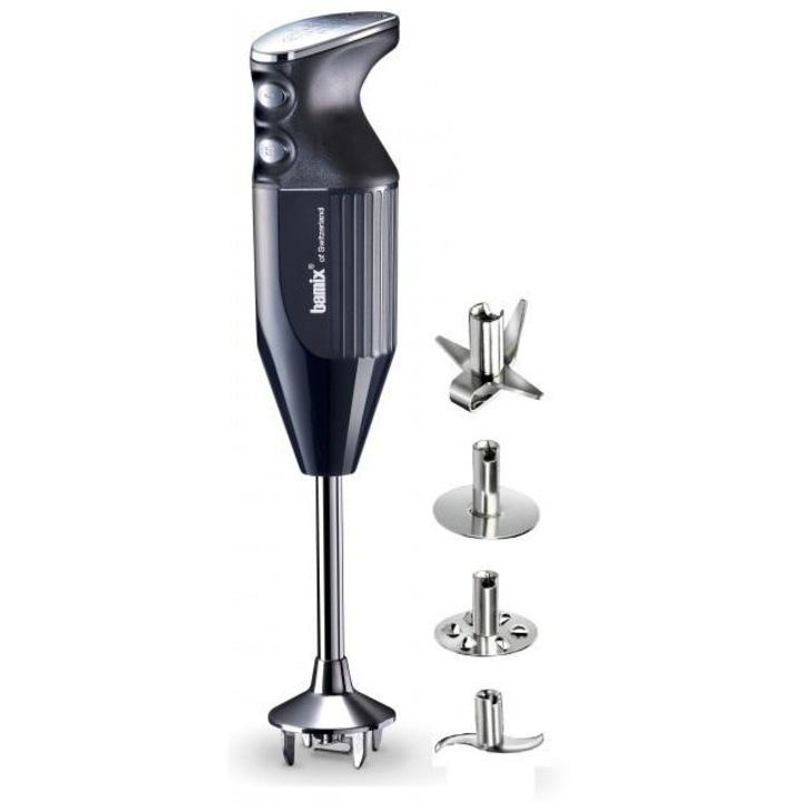 Mixer vertical Bamix Maxx 350W, 2 Viteze, Motor profesional, 4 Lame, Negru
