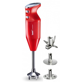 Mixer vertical Bamix Prime 250W, 2 Viteze, Motor profesional, 3 Lame, Rosu Mixer vertical Bamix Prime 250W, 2 Viteze, Motor profesional, 3 Lame, Rosu