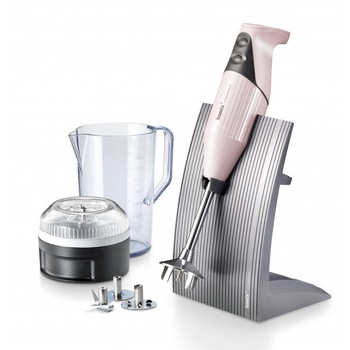 Mixer vertical Bamix Swissline 200W, 2 Viteze, Motor profesional, 3 Lame, Vas 1 l, Procesor, Baby Pink Mixer vertical Bamix Swissline 200W, 2 Viteze, Motor profesional, 3 Lame, Vas 1 l, Procesor, Baby Pink