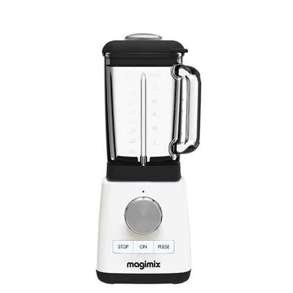 Blender MAGIMIX, 1200 W, Vas din sticla 1,8 L, 15,000 rpm, 5 programe, Alb lucios