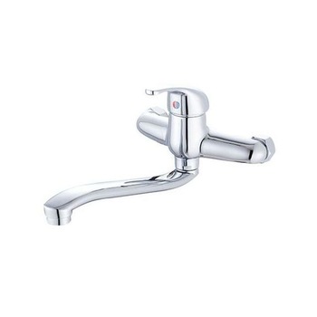 Baterie prindere perete Everline, pipa lunga, cromat Baterie prindere perete Everline, pipa lunga, cromat