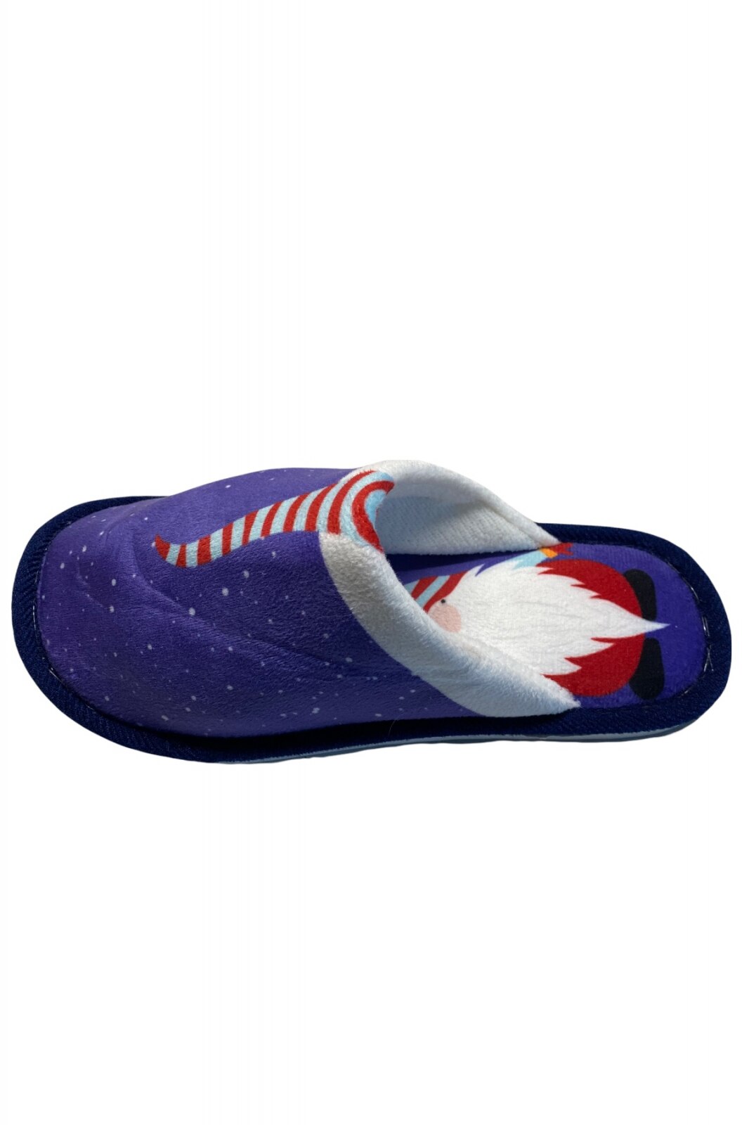 Papuci de casa pentru barbati cu imprimeu gnomi, Mov