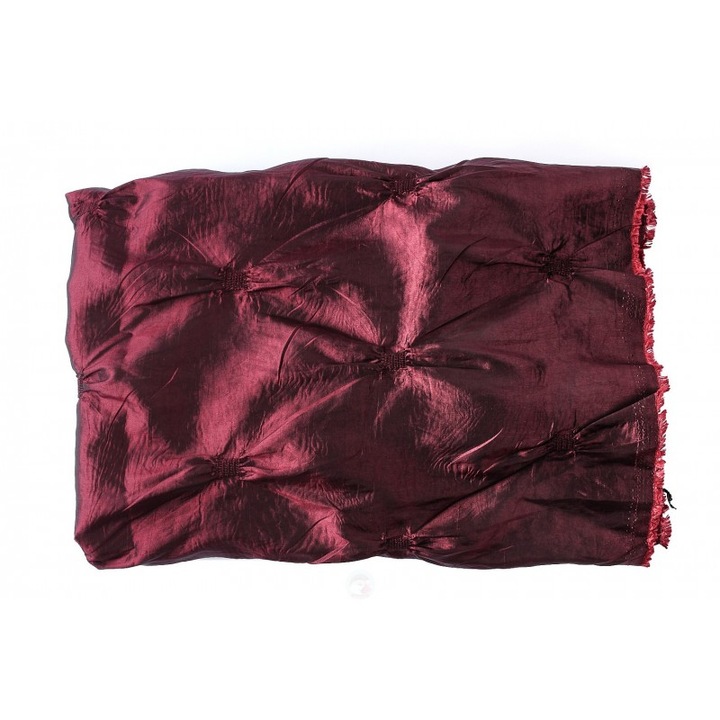 Material tesut, tip Tafta sifonata cu banda elastica, Visiniu, 50 cm x 140 cm