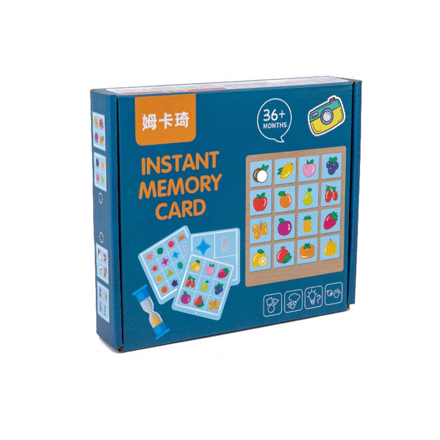 Joc educativ de Memorie, 30 piese din lemn