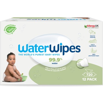Servetele umede pentru bebelusi Water Wipes Soapberry, Biodegradabile, 12 pachete x 60 buc, 720 buc Servetele umede pentru bebelusi Water Wipes Soapberry, Biodegradabile, 12 pachete x 60 buc, 720 buc