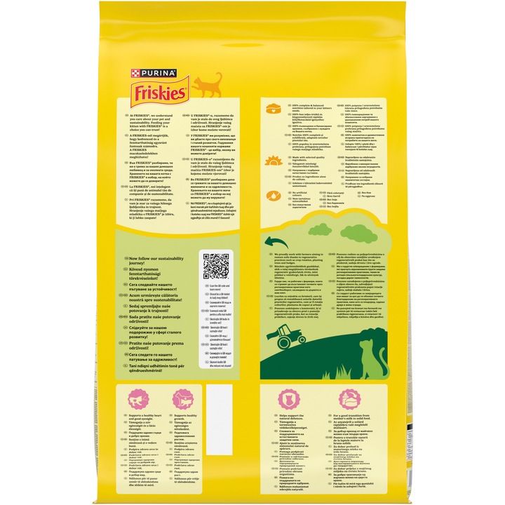 Hrana uscata pentru pisici Friskies Junior, Pui & Legume, 10 Kg