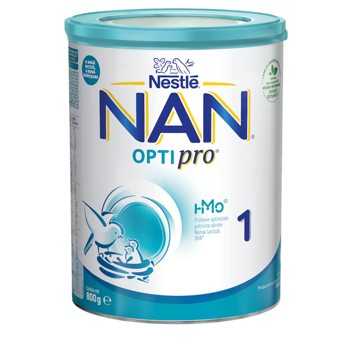 Lapte praf Nestle NAN 1 Optipro, 800 g, 0-6 luni