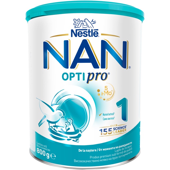 Lapte praf Nestle NAN 1 Optipro, 800g, 0-6 luni